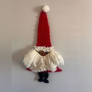 VINTAGE 70’s Macrame Santa Wall Decor